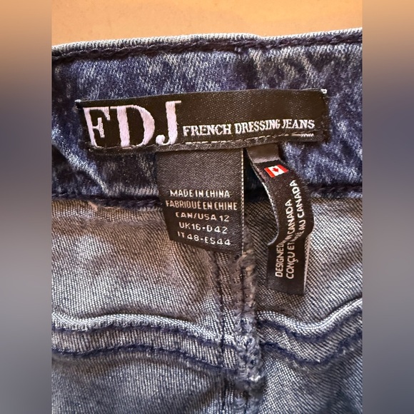 FDJ Canada Suzanne Dark Blue Straight Leg Jeans Womens Size 14 French Dressing - Picture 11 of 14